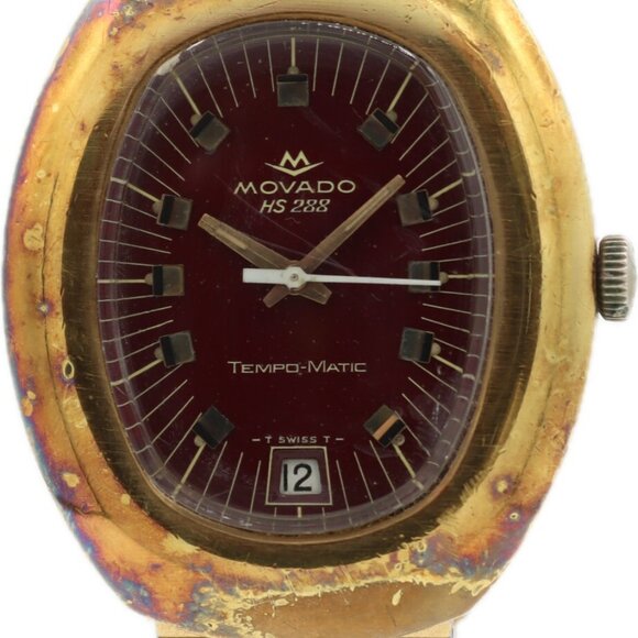 Vintage 35mm Movado Tempo-Matic Men's Automatic Wristwatch 2562PC w NSA Band - Picture 1 of 8